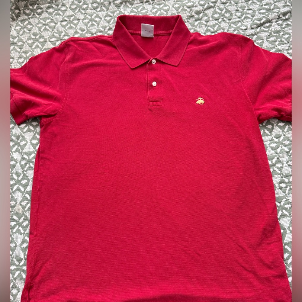 Men’s red Brooks brothers polo